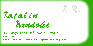 katalin mandoki business card